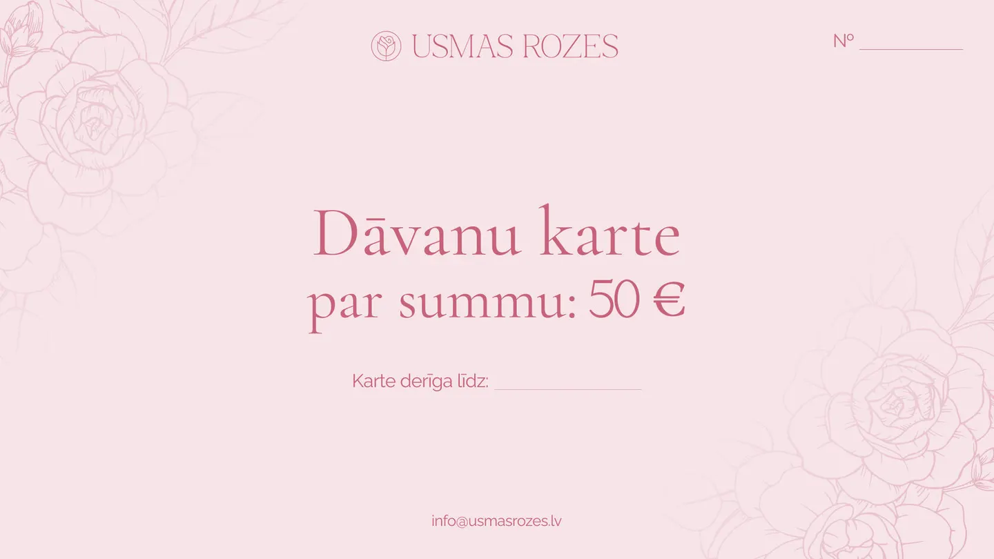Dāvanu karte rožu stādiem