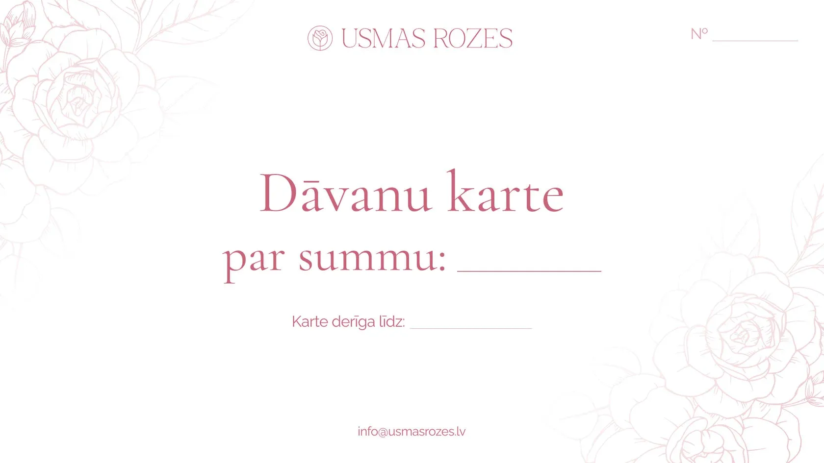 Dāvanu karte rožu stādiem
