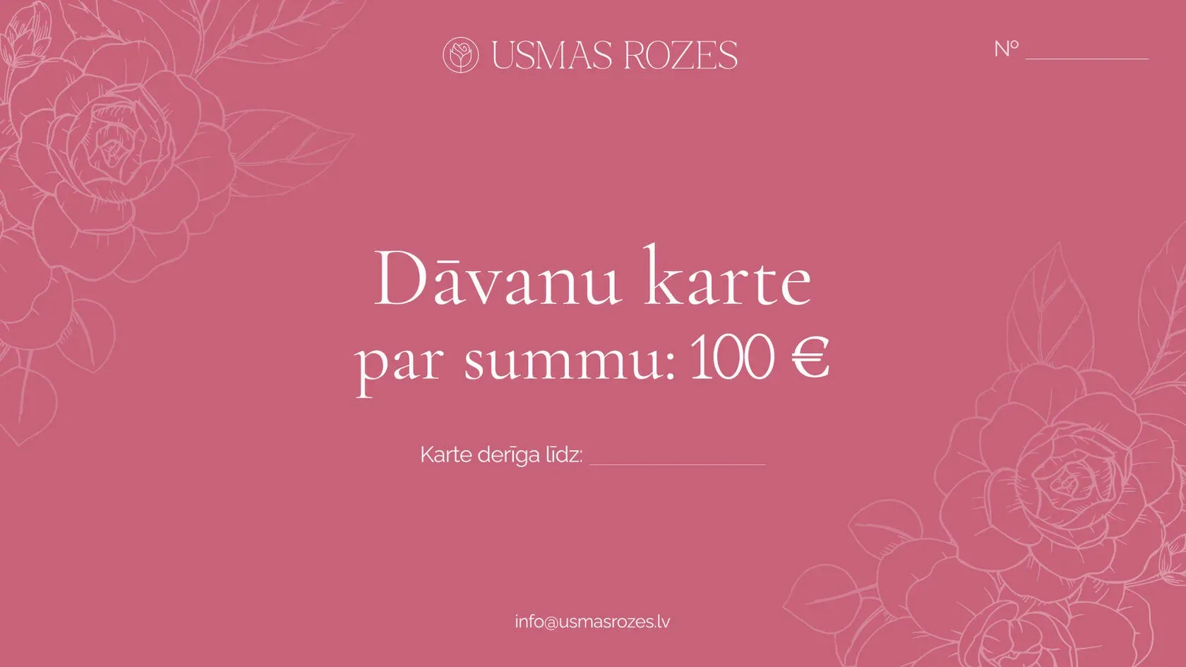 Dāvanu karte rožu stādiem