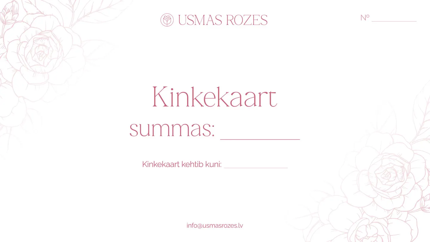 Kinkekaart roosiistikutele