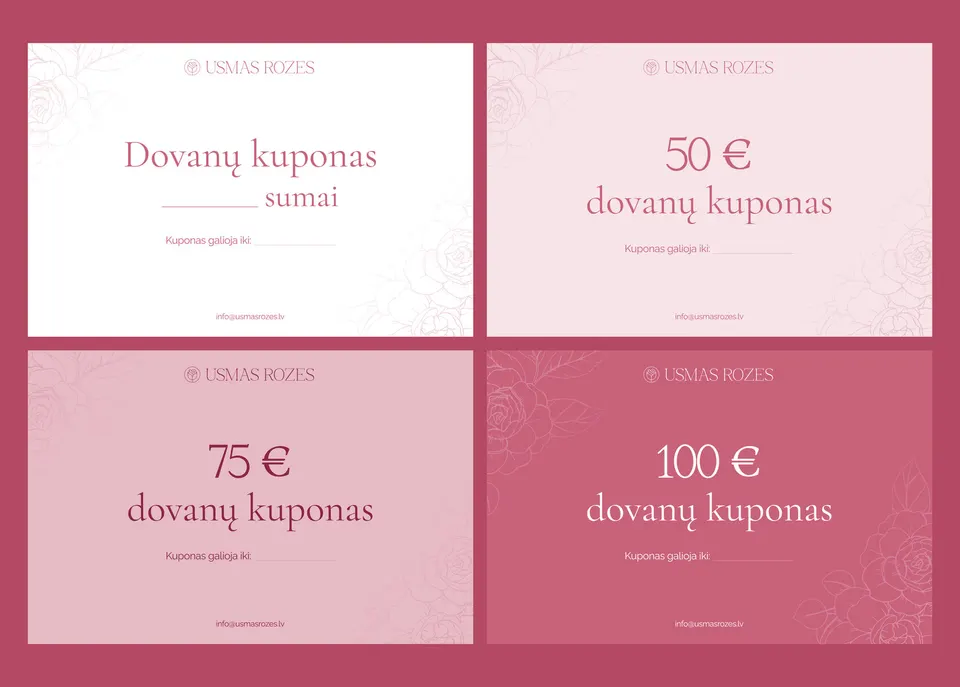 Dovanų kuponas rožių sodinukams