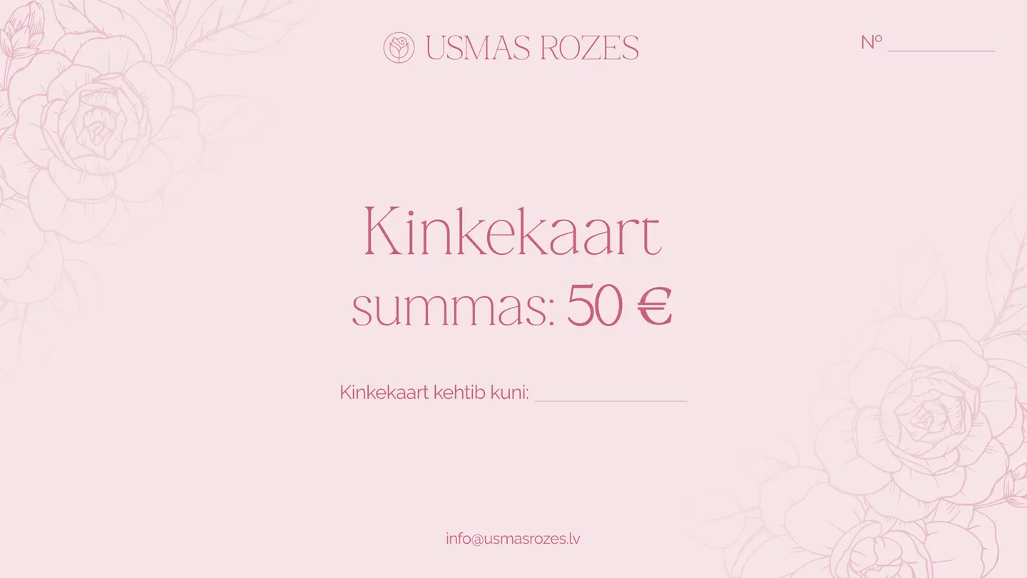 Kinkekaart roosiistikutele