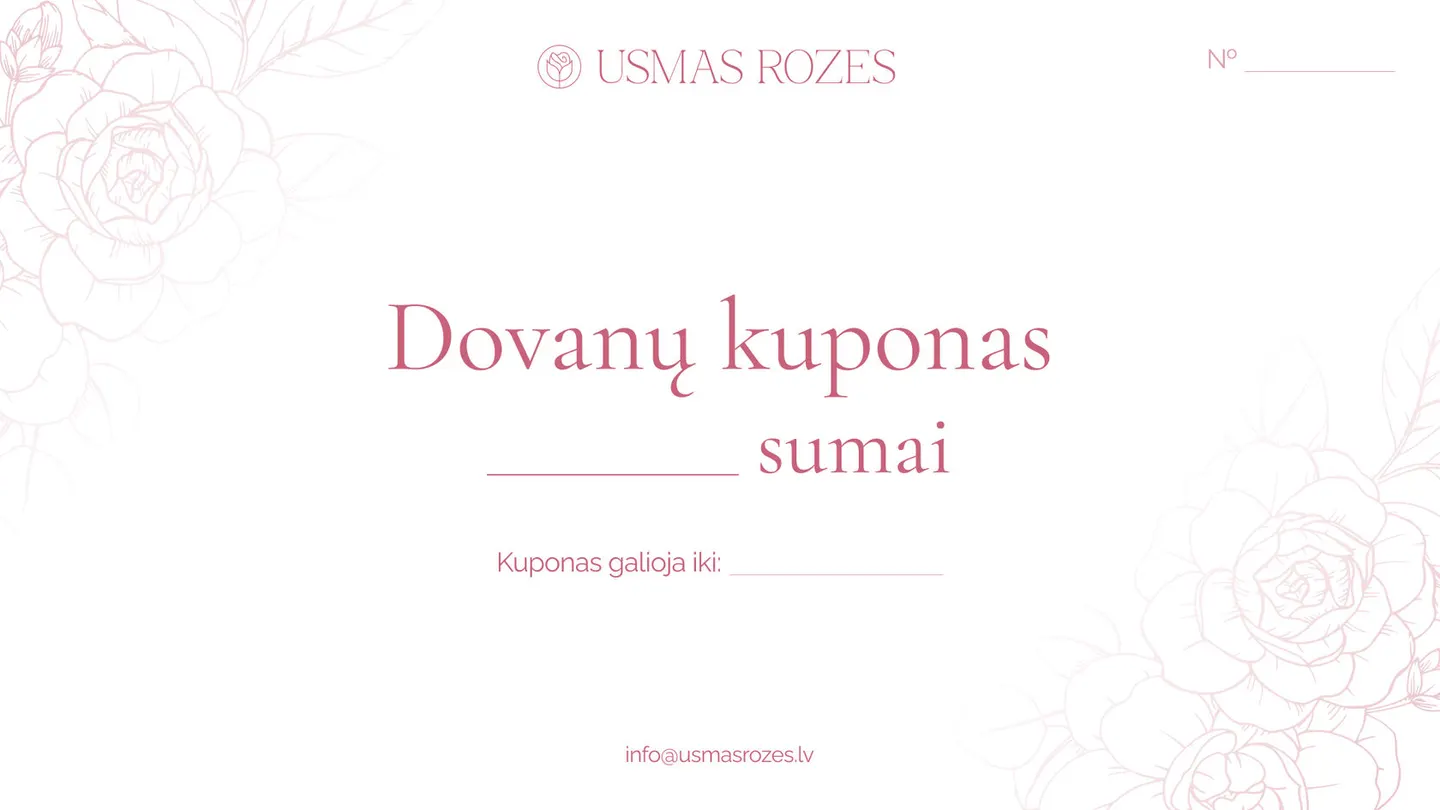 Dovanų kuponas rožių sodinukams