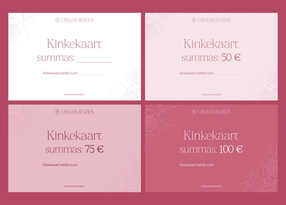 Kinkekaart roosiistikutele