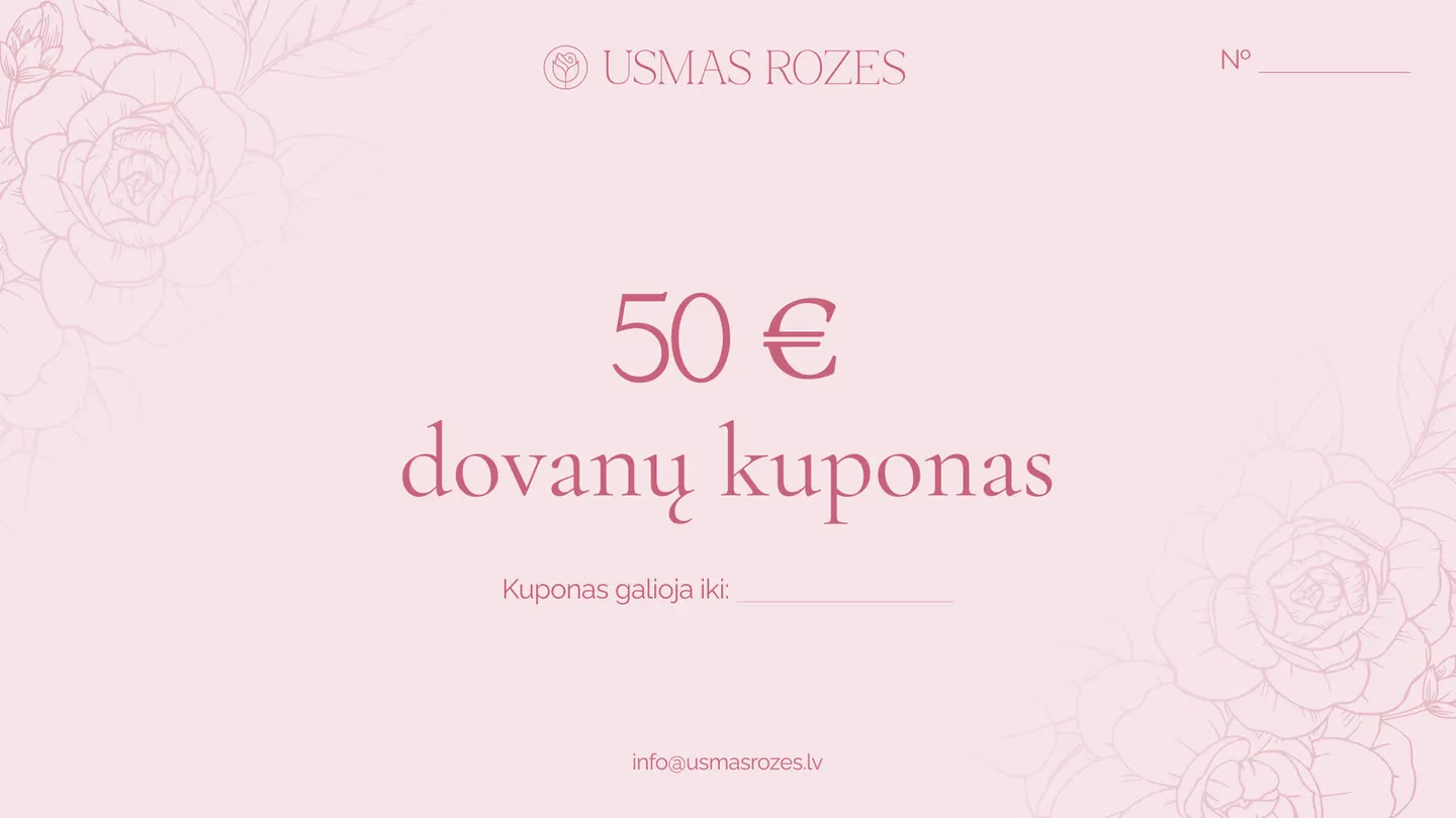 Dovanų kuponas rožių sodinukams