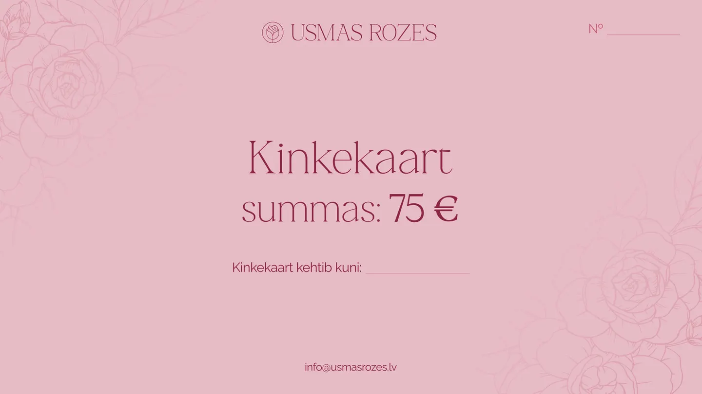 Kinkekaart roosiistikutele